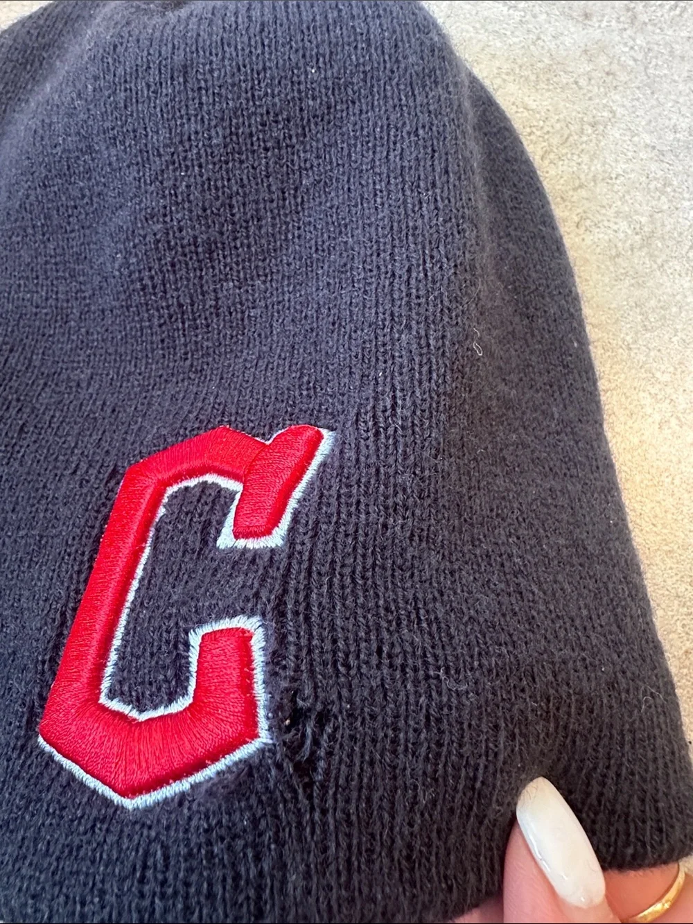3/$15 Cleveland Guardians Official MLB Youth Black Knit Beanie
